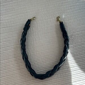 Clare V. Braided shoulder strap for bag in black leather - Excellent!